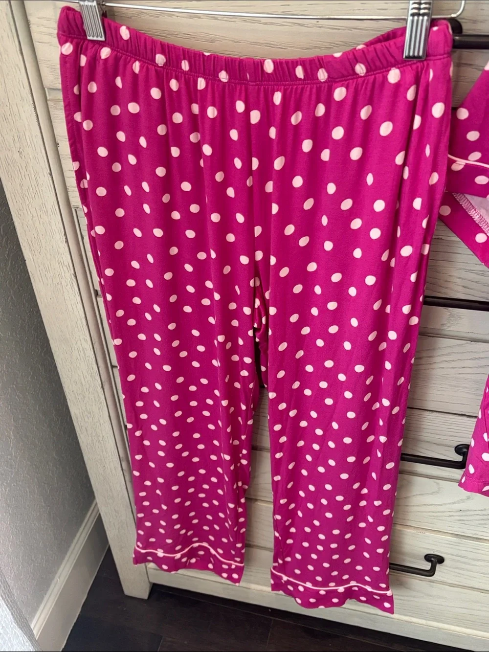 kate spade Hot Pink Polka Dot Short Sleeve Pajama Set